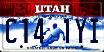UT license plate C141YI