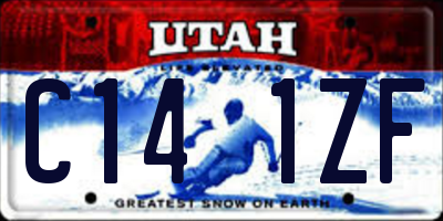 UT license plate C141ZF