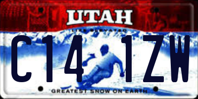 UT license plate C141ZW