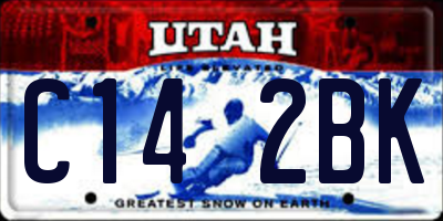 UT license plate C142BK
