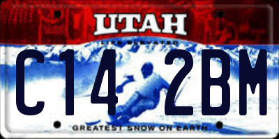 UT license plate C142BM