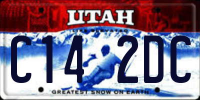 UT license plate C142DC