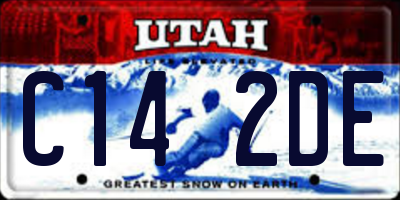 UT license plate C142DE