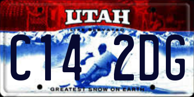 UT license plate C142DG
