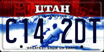 UT license plate C142DT