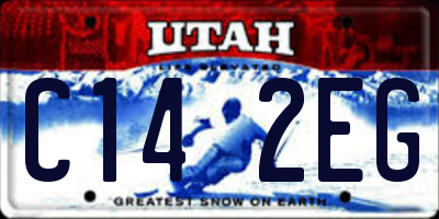 UT license plate C142EG