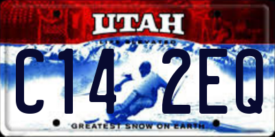 UT license plate C142EQ