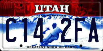 UT license plate C142FA