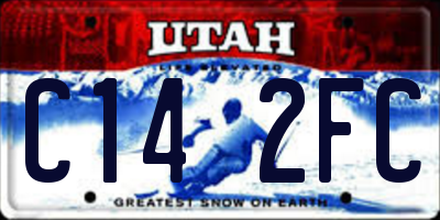 UT license plate C142FC