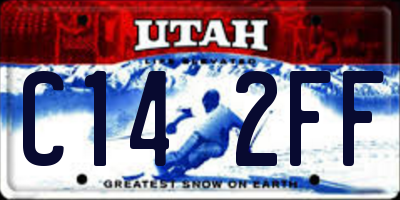UT license plate C142FF