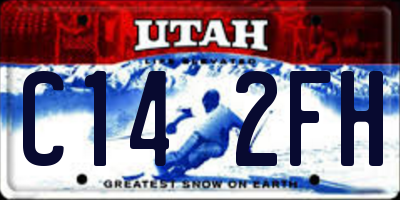 UT license plate C142FH