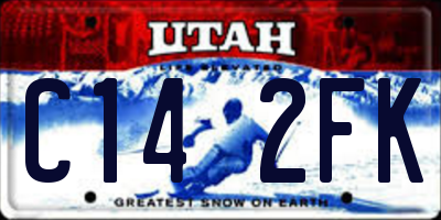 UT license plate C142FK