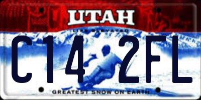 UT license plate C142FL