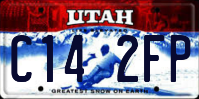 UT license plate C142FP