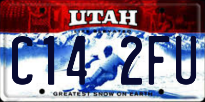 UT license plate C142FU