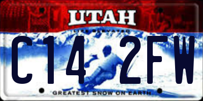 UT license plate C142FW