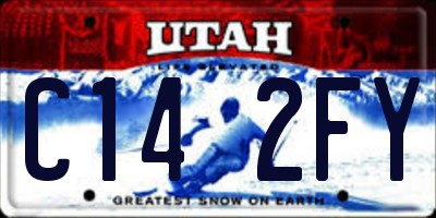 UT license plate C142FY