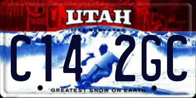 UT license plate C142GC