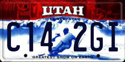 UT license plate C142GI