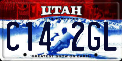 UT license plate C142GL