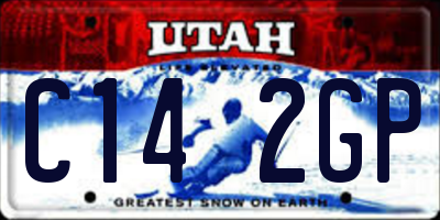 UT license plate C142GP