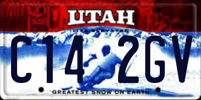 UT license plate C142GV