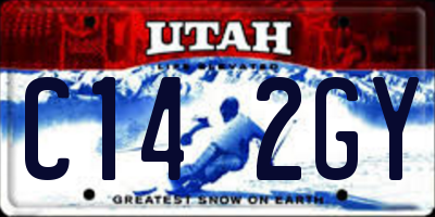 UT license plate C142GY