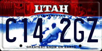 UT license plate C142GZ
