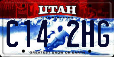 UT license plate C142HG