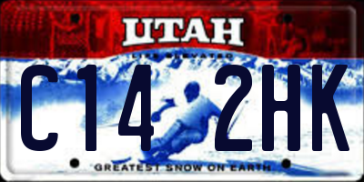 UT license plate C142HK