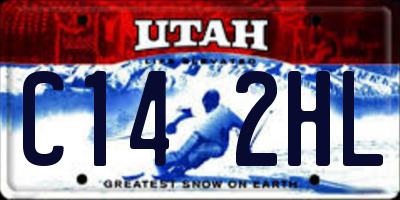 UT license plate C142HL