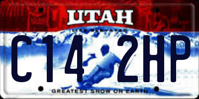 UT license plate C142HP
