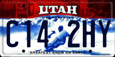 UT license plate C142HY