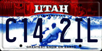 UT license plate C142IL
