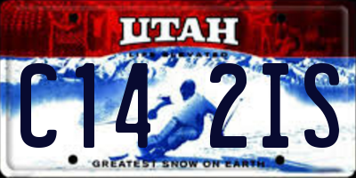 UT license plate C142IS