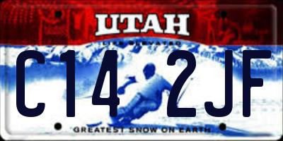 UT license plate C142JF