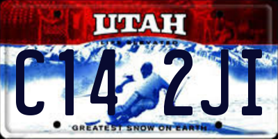 UT license plate C142JI
