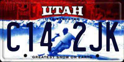 UT license plate C142JK