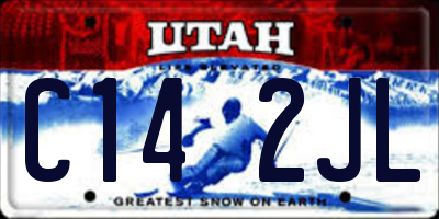 UT license plate C142JL