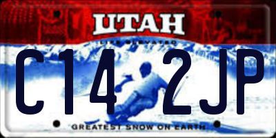 UT license plate C142JP