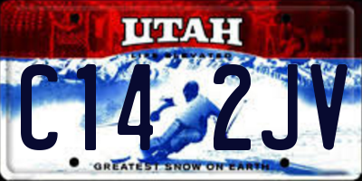 UT license plate C142JV