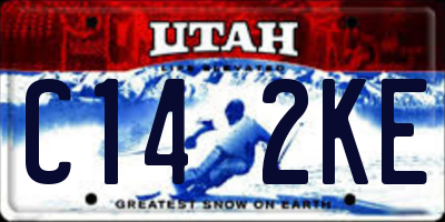 UT license plate C142KE
