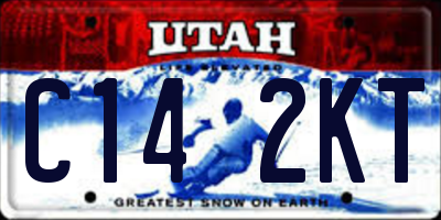 UT license plate C142KT