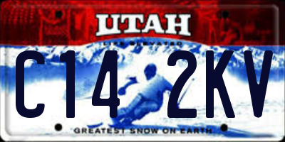 UT license plate C142KV