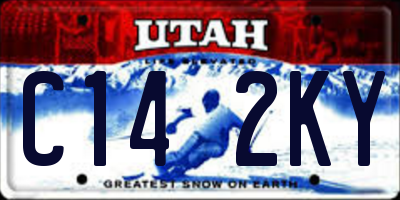 UT license plate C142KY