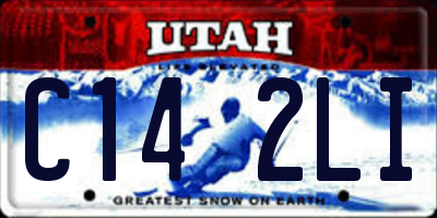 UT license plate C142LI