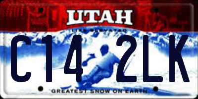 UT license plate C142LK