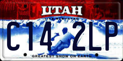 UT license plate C142LP