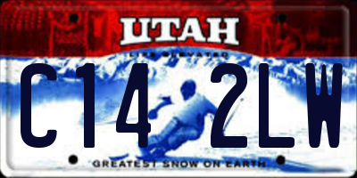 UT license plate C142LW