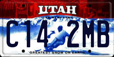 UT license plate C142MB